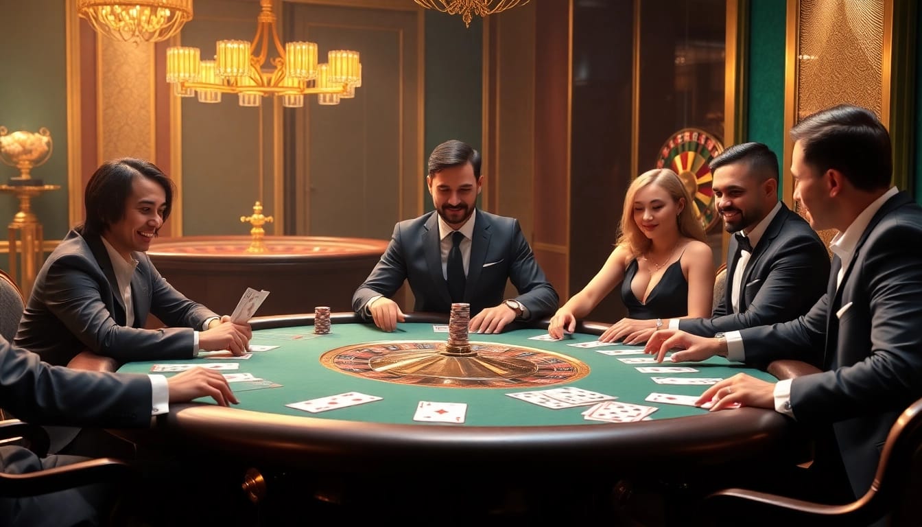 Experience the excitement of a poker game at https://max88.bz/ with elegant chips and intense players.