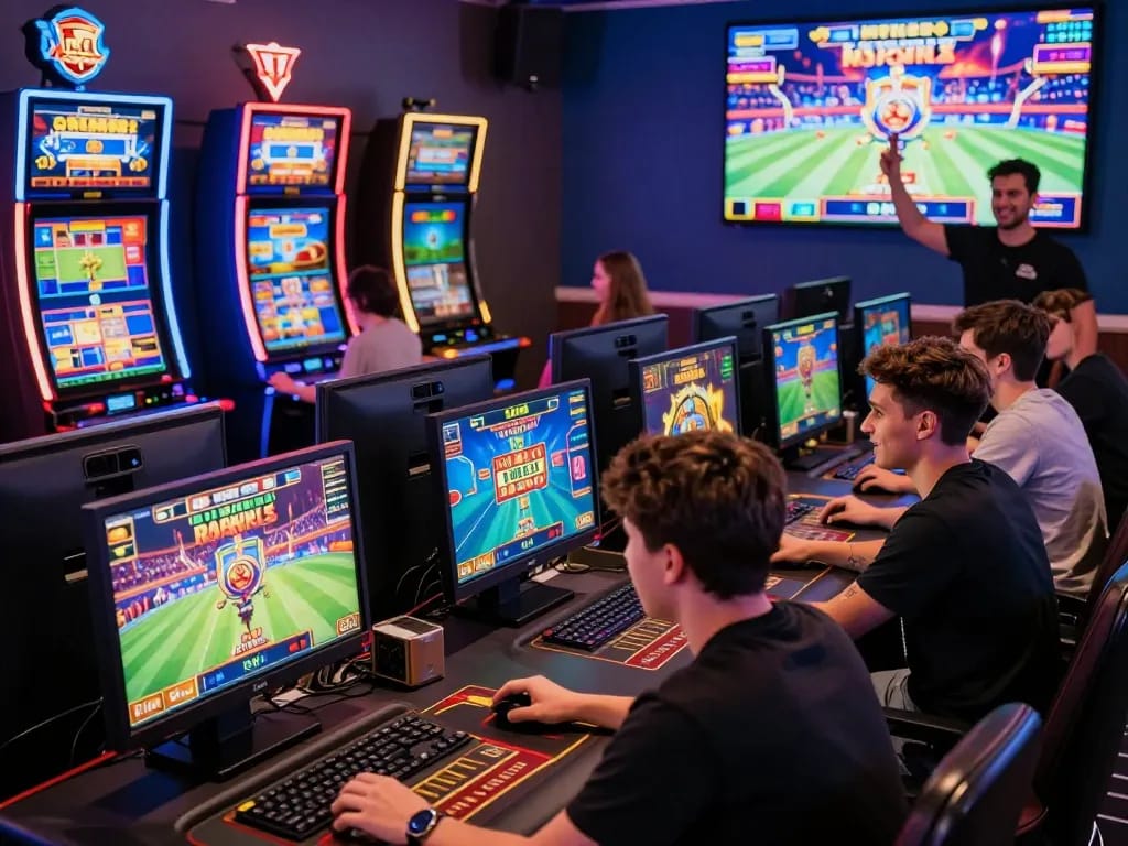 Online gaming excitement at https://tt888.de.com with players engaged in live casino and slot games