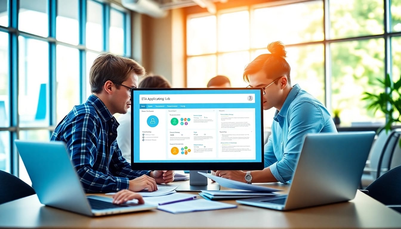 Streamlined eta application uk process showcased in a modern office environment.