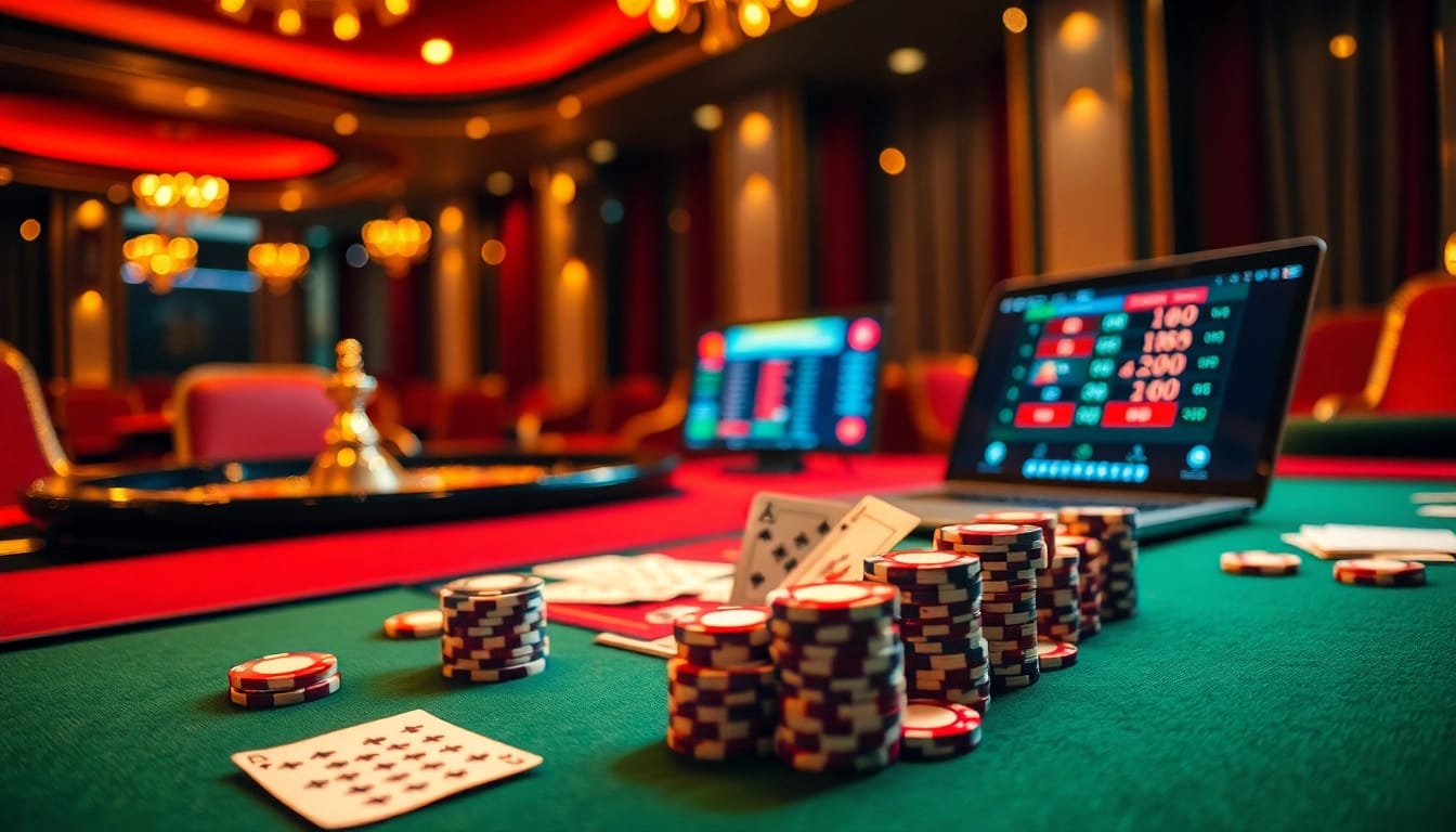 Experience the excitement of online gaming at https://8live.date/ with vibrant casino elements and a luxurious atmosphere.