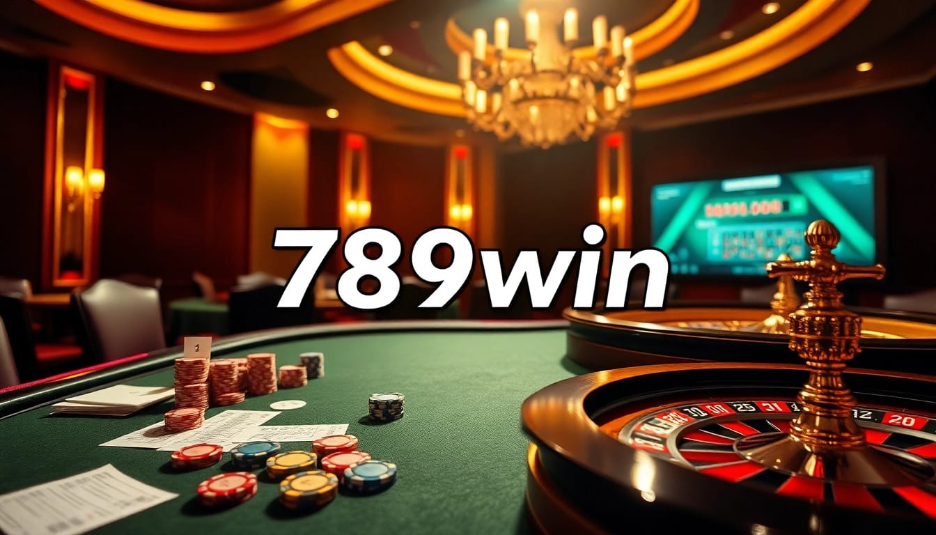 Experience 789win đăng nhập at a luxurious casino table filled with high-stakes gambling excitement.