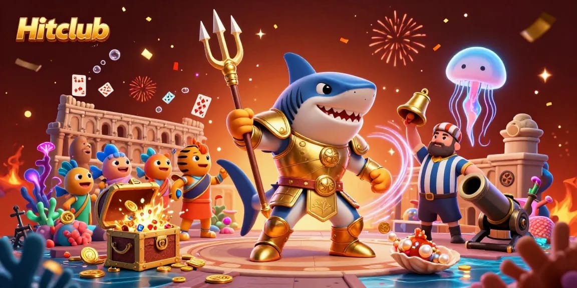 Engage in dynamic gameplay with Hitclub's ultra-detailed 3D underwater casino scene featuring vibrant characters and bonuses.