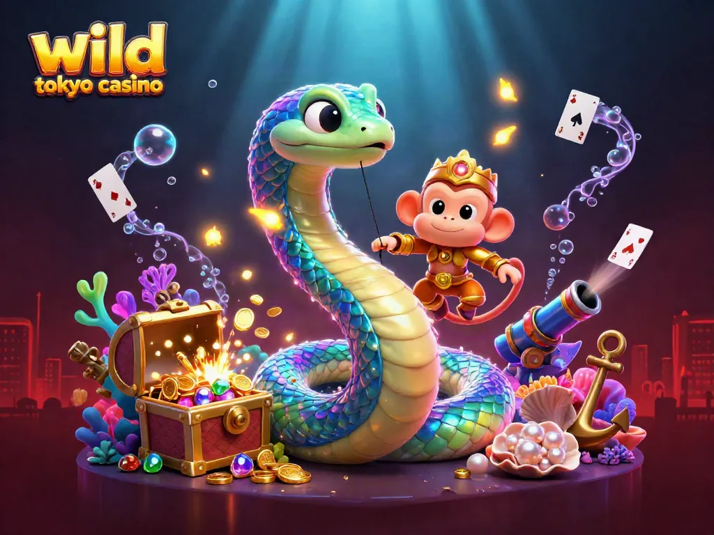 Play thrilling games at wild tokyo casino, featuring a vibrant underwater scene filled with treasures.