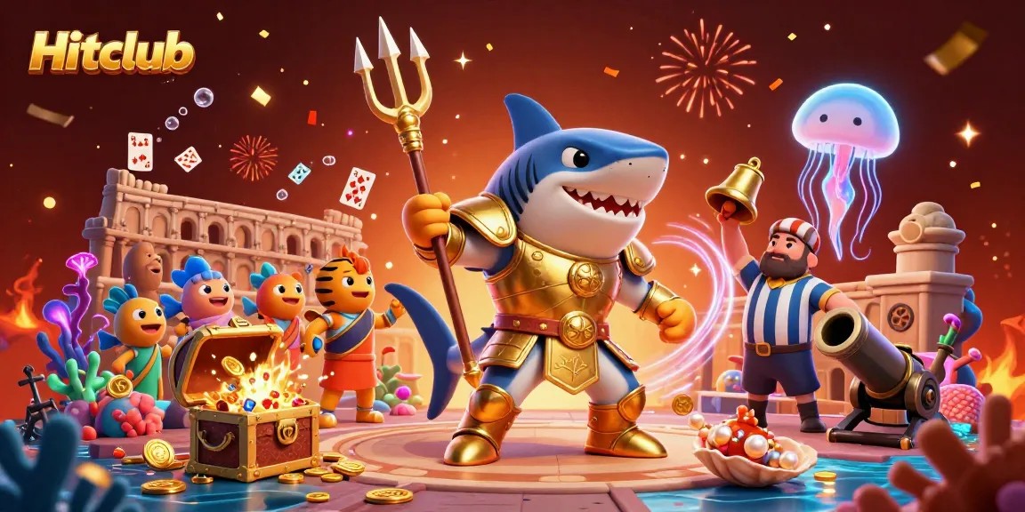 Engage in dynamic gameplay with Hitclub's ultra-detailed 3D underwater casino scene featuring vibrant characters and bonuses.