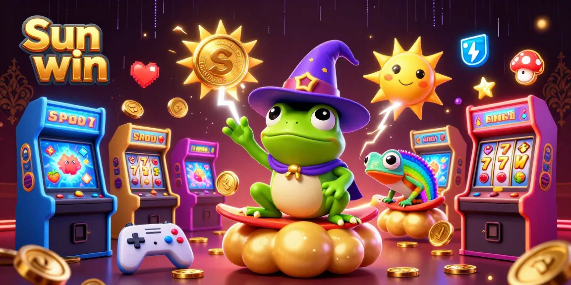 Experience winning excitement with Sun win as colorful characters bring vivid casino elements to life.