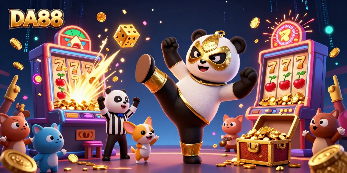 DA88 showcases a dynamic casino scene with excitement and gamified elements.