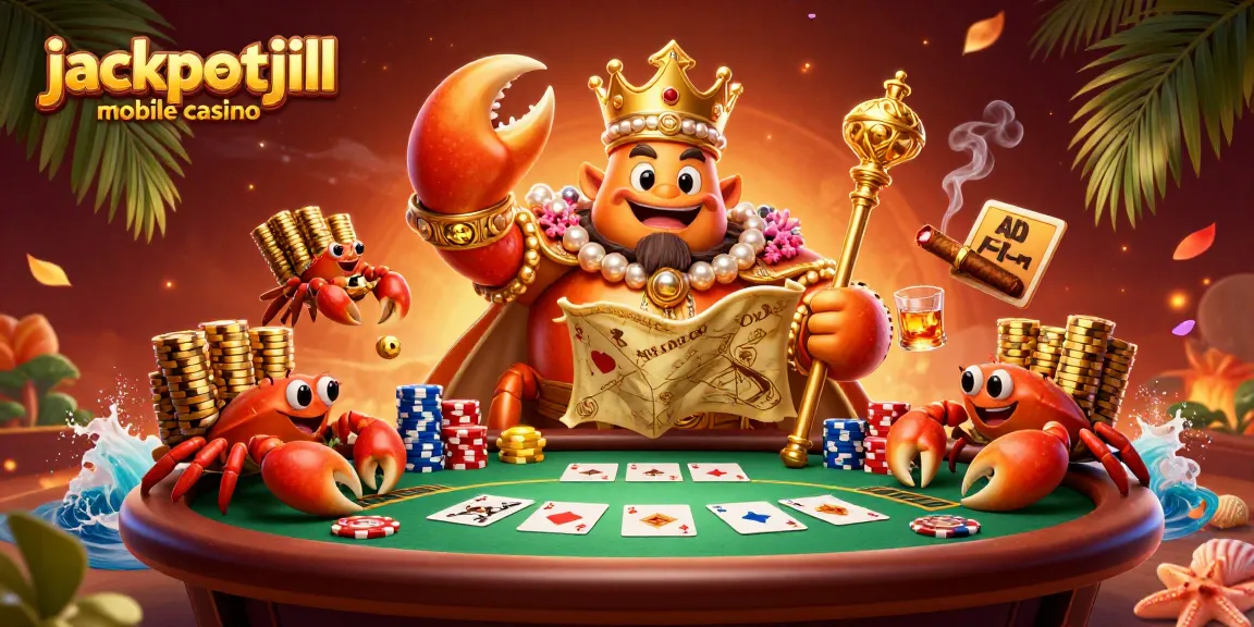 Explore the excitement of jackpotjill mobile casino with a vivid 3D casino scene.